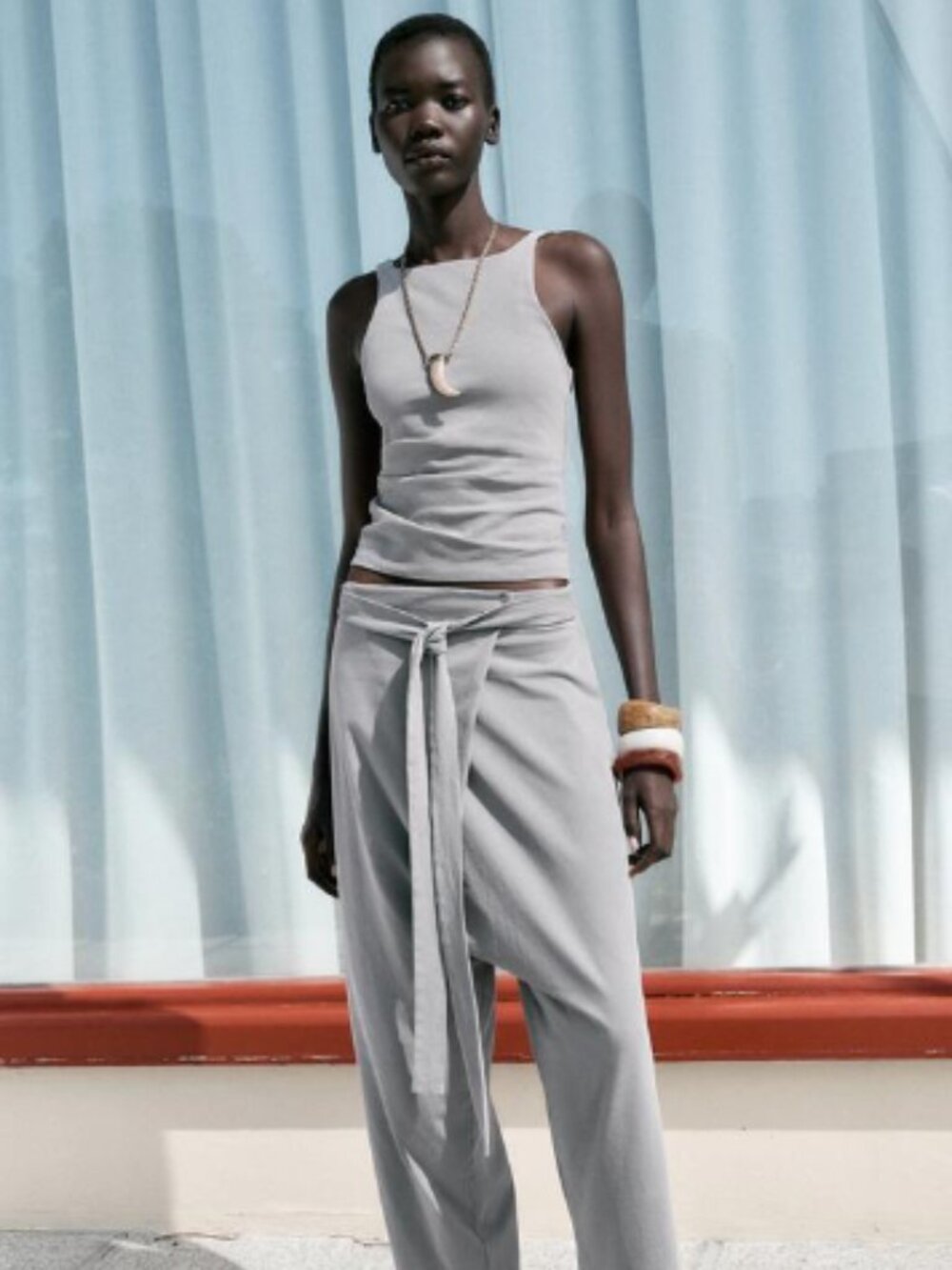Zara Faded Pleated Matching Set
